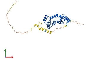 AlphaFold protein structure predicition of Human Recombinant RGS19 Protein, UniprotID P49795