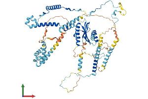 AlphaFold protein structure predicition of Mouse Recombinant Prpf3 Protein, UniprotID Q922U1
