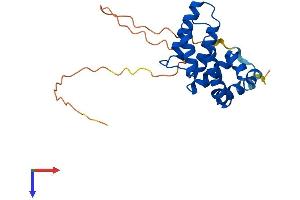 AlphaFold protein structure predicition of Mouse Recombinant Rgs17 Protein, UniprotID Q9QZB0