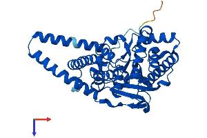 AlphaFold protein structure predicition of Human Recombinant AGPAT3 Protein, UniprotID Q9NRZ7
