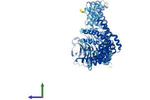 AlphaFold protein structure predicition of Human Recombinant VPS16 Protein, UniprotID Q9H269