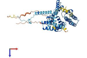 AlphaFold protein structure predicition of Human Recombinant DGAT1 Protein, UniprotID O75907