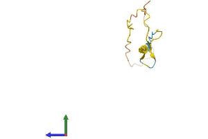 AlphaFold protein structure predicition of Human Recombinant FAM229B Protein, UniprotID Q4G0N7