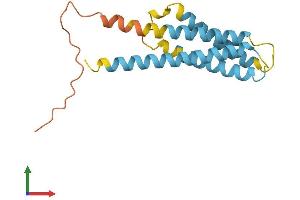 AlphaFold protein structure predicition of Mouse Recombinant Cmtm7 Protein, UniprotID Q9ESD6