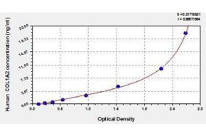 Typical standard curve (COL1A2 Kit ELISA)