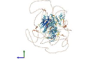 AlphaFold protein structure predicition of Mouse Recombinant Pogz Protein, UniprotID Q8BZH4