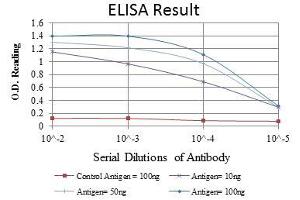 Red: Control Antigen (100 ng), Purple: Antigen (10 ng), Green: Antigen (50 ng), Blue: Antigen (100 ng),