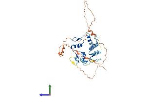 AlphaFold protein structure predicition of Human Recombinant GFI1B Protein, UniprotID Q5VTD9