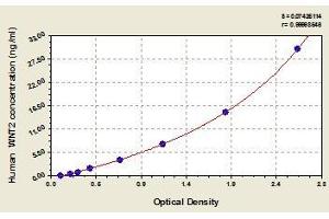 Typical standard curve (WNT2 Kit ELISA)