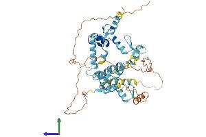 AlphaFold protein structure predicition of Human Recombinant ZSCAN26 Protein, UniprotID Q16670