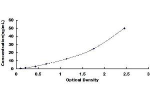 Typical standard curve (EXT1 Kit ELISA)