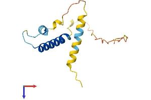 AlphaFold protein structure predicition of Mouse Recombinant Id3 Protein, UniprotID P41133