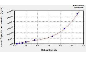 Typical standard curve (Copeptin Kit ELISA)