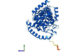 AlphaFold protein structure predicition of Human Recombinant GRTP1 Protein, UniprotID Q5TC63