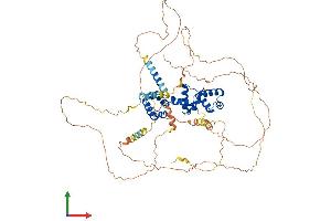 AlphaFold protein structure predicition of Mouse Recombinant Myb Protein, UniprotID P06876