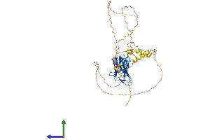 AlphaFold protein structure predicition of Mouse Recombinant Lmntd1 Protein, UniprotID Q9D4C1
