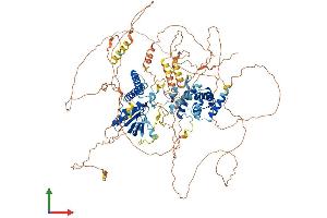 AlphaFold protein structure predicition of Mouse Recombinant Psd3 Protein, UniprotID Q2PFD7