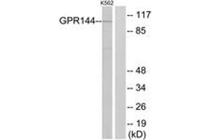 Western Blotting (WB) image for anti-G Protein-Coupled Receptor 144 (GPR144) (AA 91-140) antibody (ABIN2890848) (GPR144 anticorps  (AA 91-140))