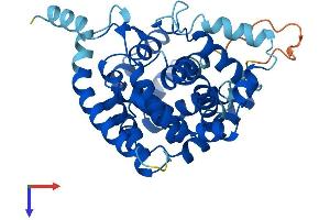 AlphaFold protein structure predicition of Mouse Recombinant Grtp1 Protein, UniprotID Q9D3N8