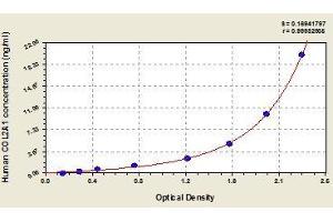 Typical standard curve (COL2A1 Kit ELISA)