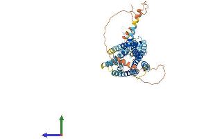 AlphaFold protein structure predicition of Mouse Recombinant Glp2r Protein, UniprotID Q5IXF8