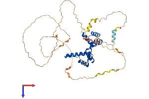 AlphaFold protein structure predicition of Human Recombinant DUX4L3 Protein, UniprotID P0CJ86