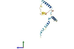 AlphaFold protein structure predicition of Mouse Recombinant Gpsm3 Protein, UniprotID Q3U1Z5