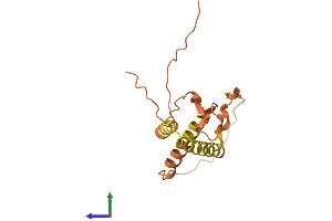 AlphaFold protein structure predicition of Human Recombinant FAM182A Protein, UniprotID Q5T1J6