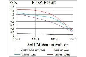 Black line: Control Antigen (100 ng), Purple line: Antigen(10 ng), Blue line: Antigen (50 ng), Red line: Antigen (100 ng),