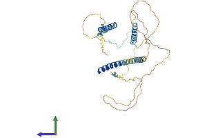 AlphaFold protein structure predicition of Human Recombinant MFF Protein, UniprotID Q9GZY8