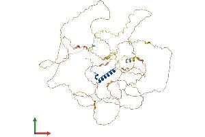 AlphaFold protein structure predicition of Mouse Recombinant Nufip2 Protein, UniprotID Q5F2E7