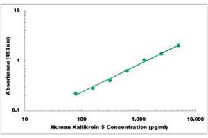 Representative Standard Curve (Kallikrein 5 Kit ELISA)