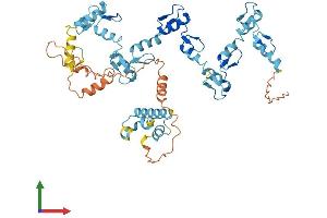 AlphaFold protein structure predicition of Human Recombinant ZNF727 Protein, UniprotID A8MUV8