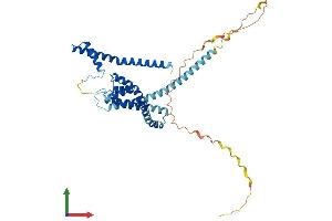 AlphaFold protein structure predicition of Human Recombinant KCNK4 Protein, UniprotID Q9NYG8
