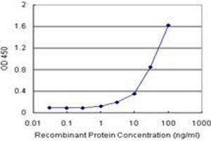 Sandwich ELISA detection sensitivity ranging from 3 ng/mL to 100 ng/mL. (CAMKK1 (Humain) Matched Antibody Pair)