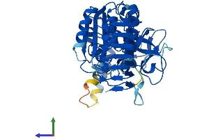 AlphaFold protein structure predicition of Human Recombinant GMPPA Protein, UniprotID Q96IJ6