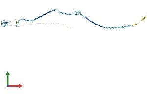 AlphaFold protein structure predicition of Mouse Recombinant Ndc80 Protein, UniprotID Q9D0F1