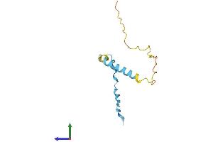 AlphaFold protein structure predicition of Mouse Recombinant Dapl1 Protein, UniprotID Q9D757
