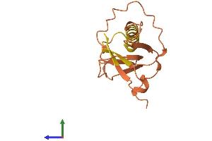 AlphaFold protein structure predicition of Human Recombinant IGF2BP2-AS1 Protein, UniprotID Q96M15