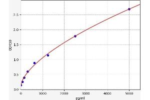 Typical standard curve (XCR1 Kit ELISA)