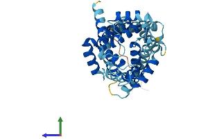 AlphaFold protein structure predicition of Mouse Recombinant Slc25a34 Protein, UniprotID A2ADF7