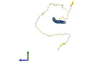 AlphaFold protein structure predicition of Mouse Recombinant Bloc1s3 Protein, UniprotID Q5U5M8