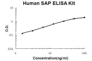 Human SAP/PTX2 PicoKine ELISA Kit standard curve (APCS Kit ELISA)