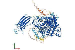 AlphaFold protein structure predicition of Mouse Recombinant Pla2g4a Protein, UniprotID P47713