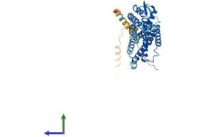 AlphaFold protein structure predicition of Mouse Recombinant Lpar4 Protein, UniprotID Q8BLG2