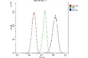 Flow Cytometry analysis of HepG2 cells using anti-APOA1 antibody (ABIN4886466).