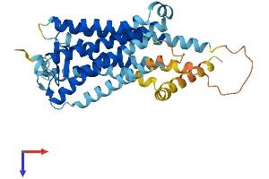 AlphaFold protein structure predicition of Human Recombinant PTGDR Protein, UniprotID Q13258