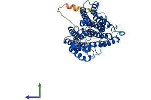 AlphaFold protein structure predicition of Mouse Recombinant Cept1 Protein, UniprotID Q8BGS7