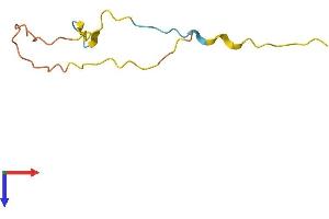 AlphaFold protein structure predicition of Human Recombinant FAM229B Protein, UniprotID Q4G0N7