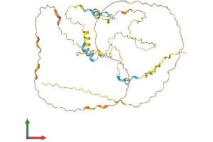 AlphaFold protein structure predicition of Human Recombinant CDC42EP1 Protein, UniprotID Q00587